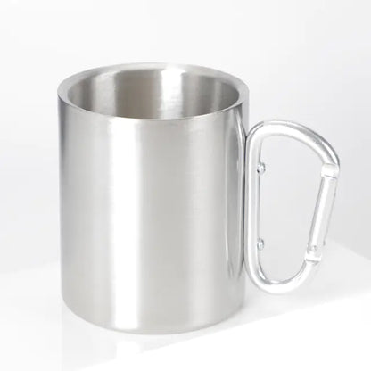 Stainless Steel Portable Travel Mug with Locking Clip