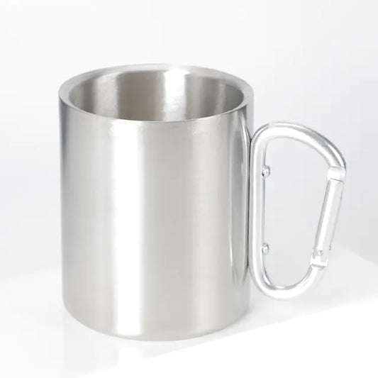 Stainless Steel Portable Travel Mug with Locking Clip