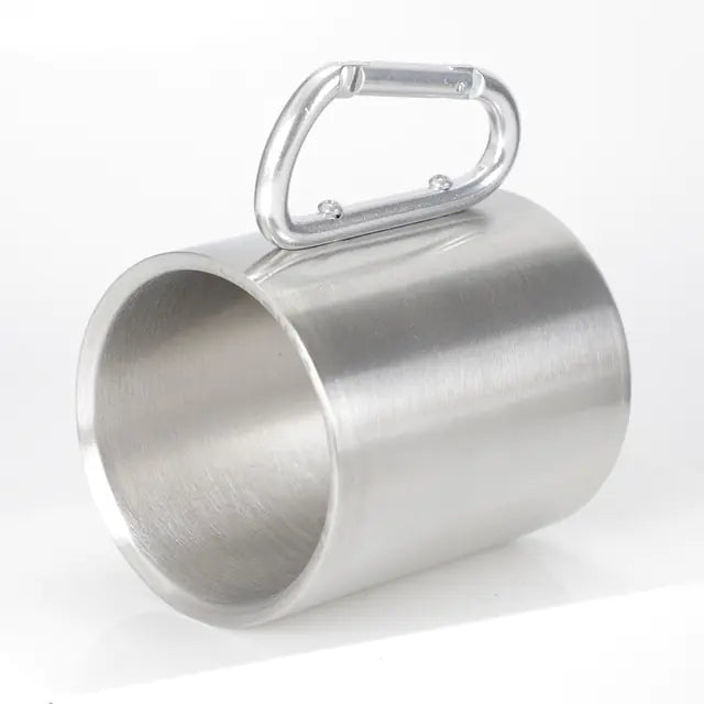 Stainless Steel Portable Travel Mug with Locking Clip