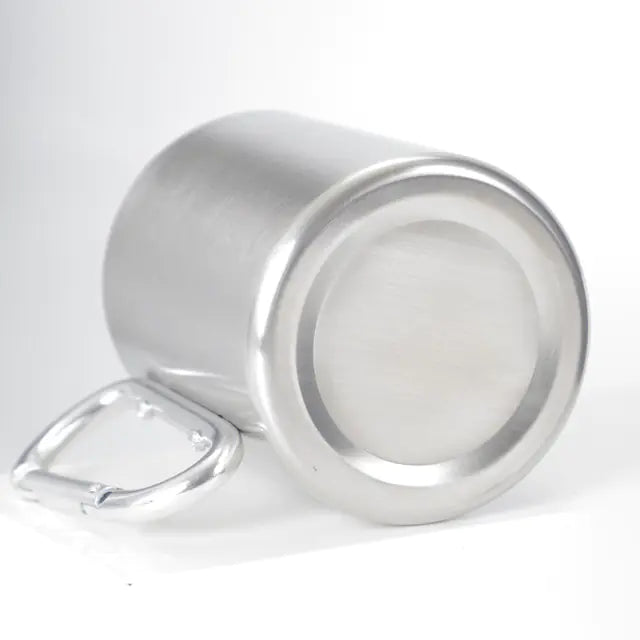 Stainless Steel Portable Travel Mug with Locking Clip