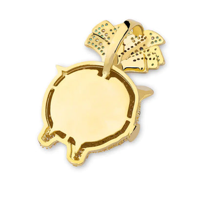 Creative Hip Hop Pig Pendant Necklace with Zirconium